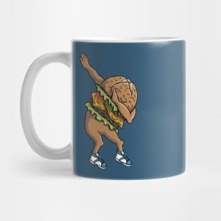 funny dabbing burger Mug